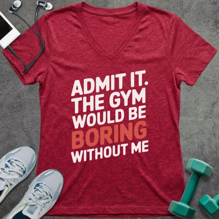 T-Shirt Heather Red / S Admit It V-Neck
