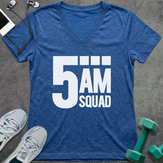 T-Shirt Heather True Royal / S 5AM Squad V-Neck