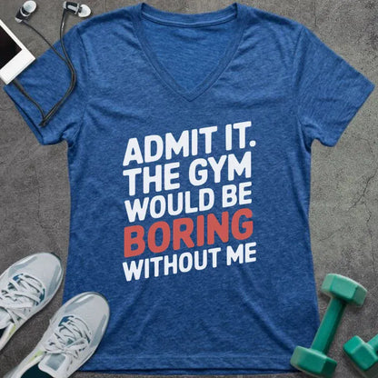T-Shirt Heather True Royal / S Admit It V-Neck