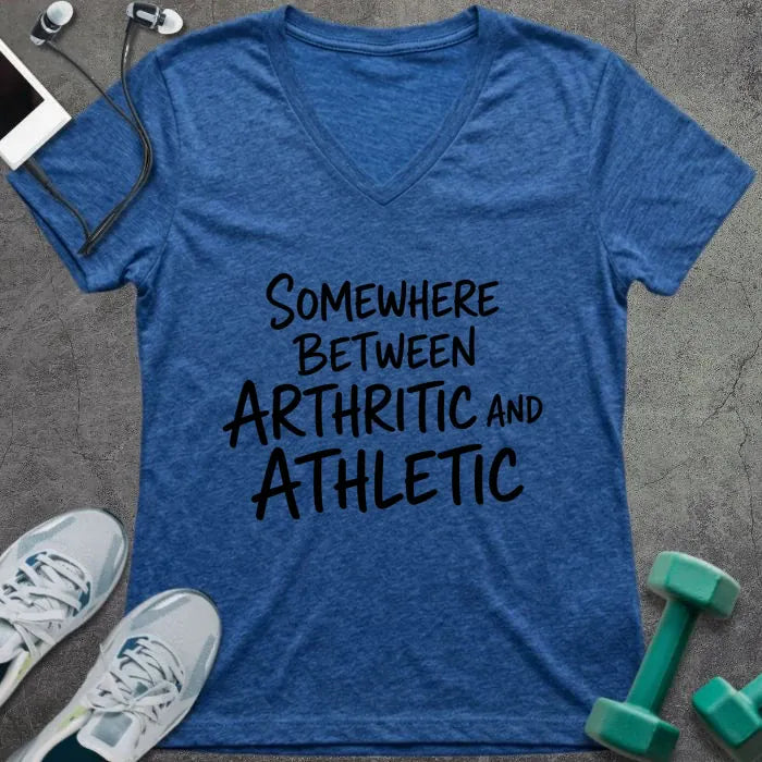 T-Shirt Heather True Royal / S Arthritic Athletic V-Neck