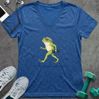 T-Shirt Heather True Royal / S Frog Kerfuffle V-Neck