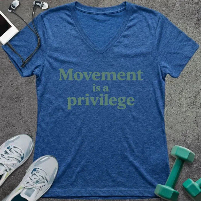T-Shirt Heather True Royal / S Movement Privilege V-Neck