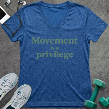 T-Shirt Heather True Royal / S Movement Privilege V-Neck