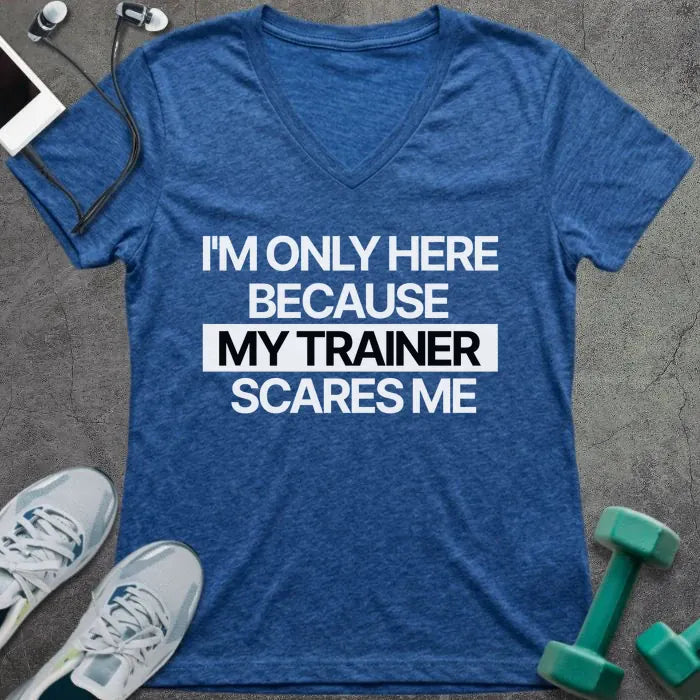 T-Shirt Heather True Royal / S Only Here V-Neck