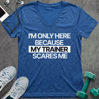 T-Shirt Heather True Royal / S Only Here V-Neck