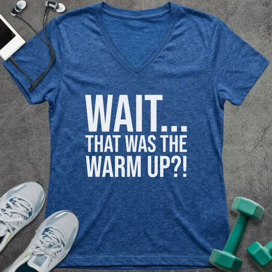 T-Shirt Heather True Royal / S Warm Up V-Neck