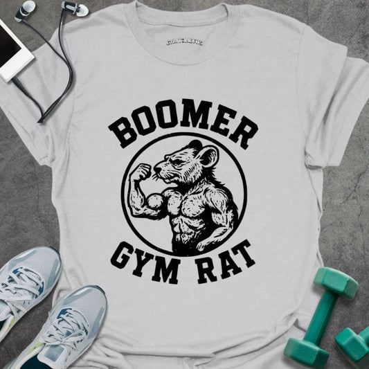 T-Shirt Ice Grey / S Boomer Gym Rat T-Shirt