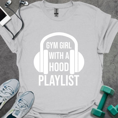 T-Shirt Ice Grey / S Gym Girl Playlist T-Shirt