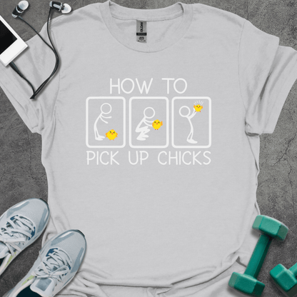 T-Shirt Ice Grey / S How Pick Up Chicks T-Shirt