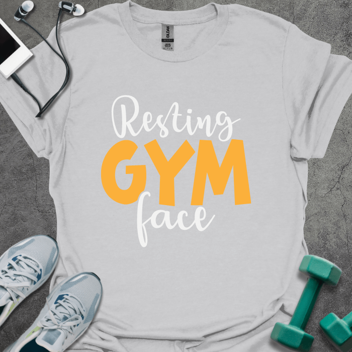 T-Shirt Ice Grey / S Resting Gym Face T-Shirt