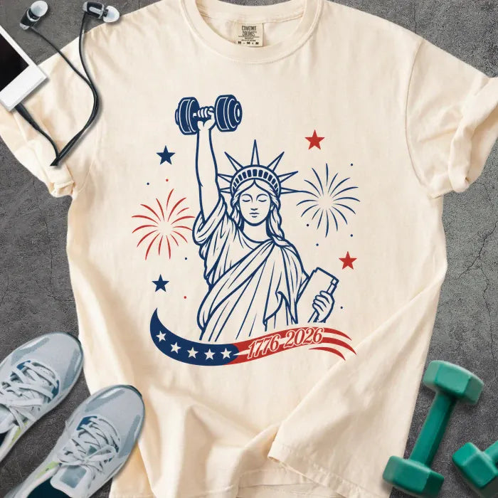 T-Shirt Ivory / S Liberty Dumbbell