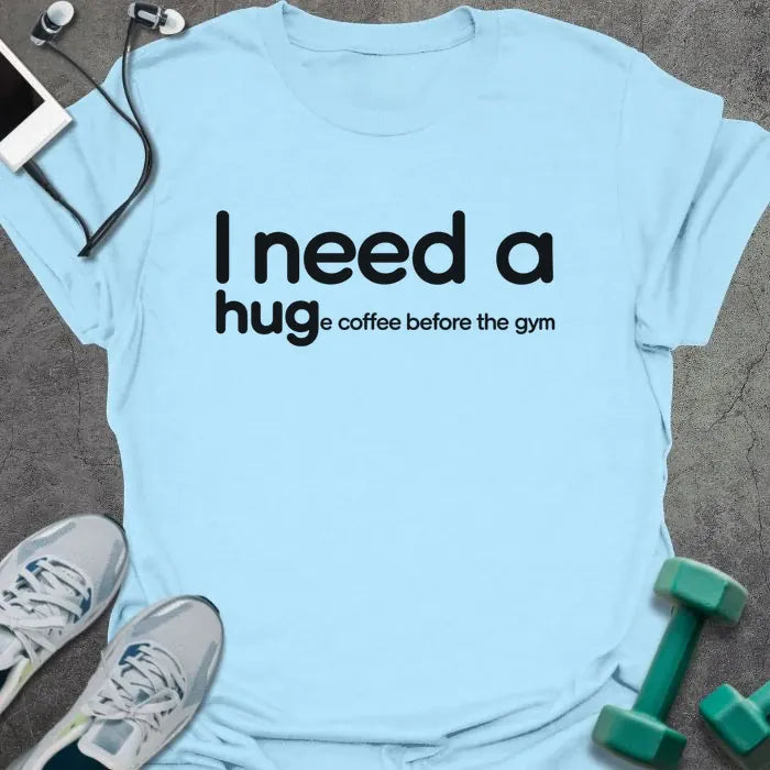 T-Shirt Light Blue / M Hug Coffee T-Shirt