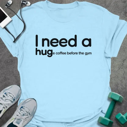 T-Shirt Light Blue / M Hug Coffee T-Shirt