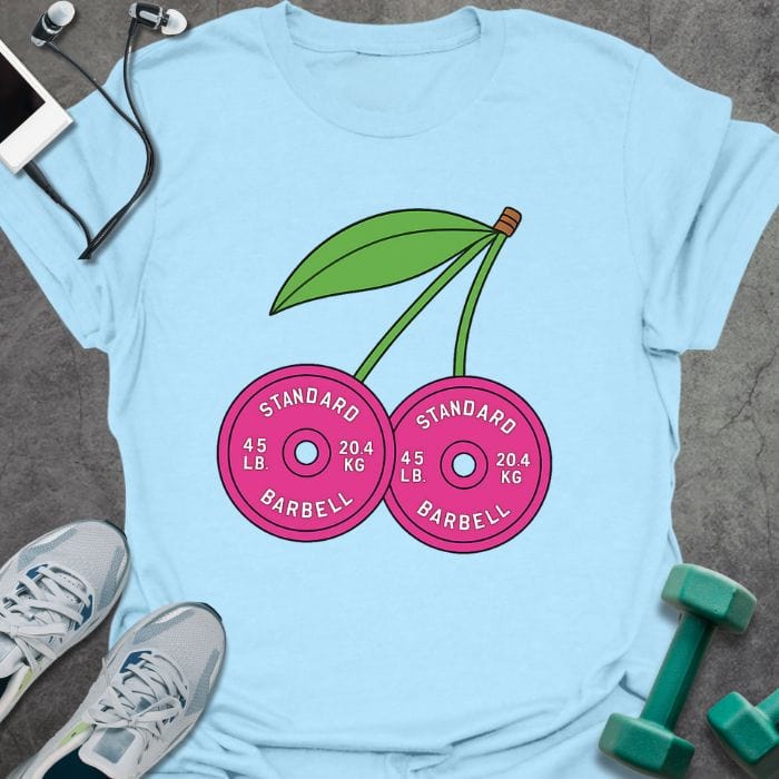 T-Shirt Light Blue / S Cherry Weight T-Shirt