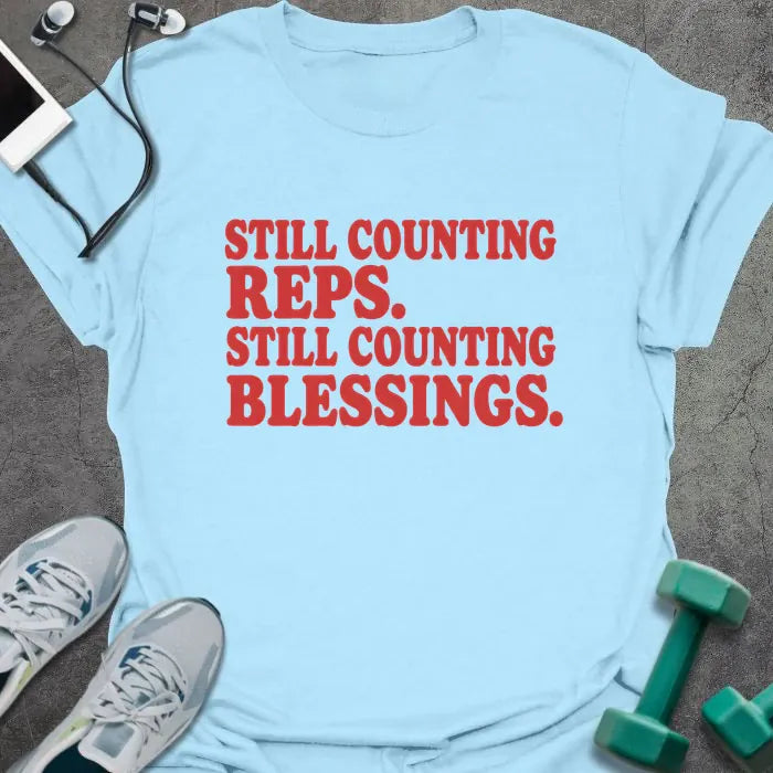 T-Shirt Light Blue / S Counting Blessings T-Shirt