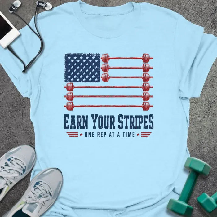 T-Shirt Light Blue / S Earn Stripes T-Shirt