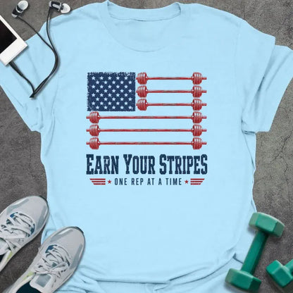 T-Shirt Light Blue / S Earn Stripes T-Shirt