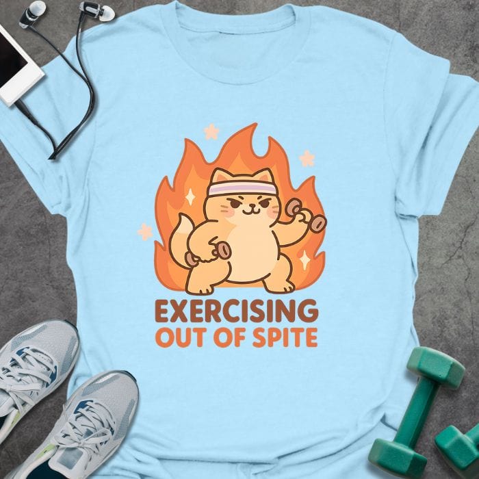 T-Shirt Light Blue / S Exercising T-Shirt