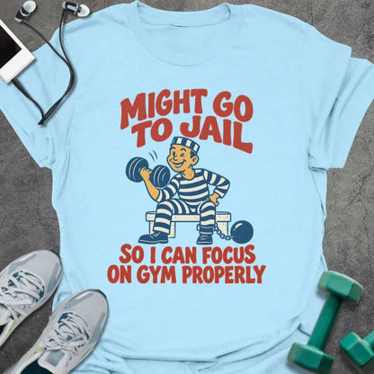 T-Shirt Light Blue / S Go Jail T-Shirt