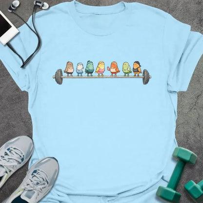 T-Shirt Light Blue / S Gym Birds T-Shirt