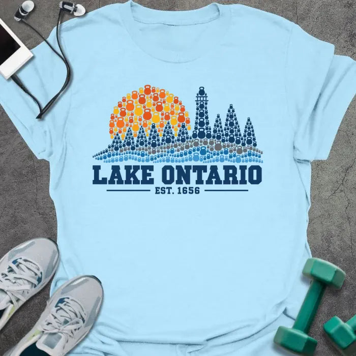 T-Shirt Light Blue / S Kettlebell Lake T-Shirt