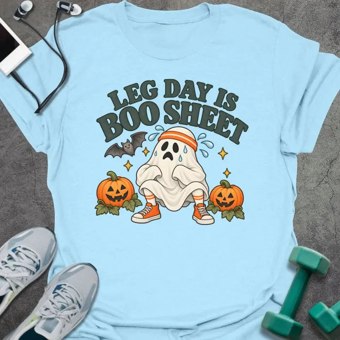 T-Shirt Light Blue / S Leg Day Boo T-Shirt