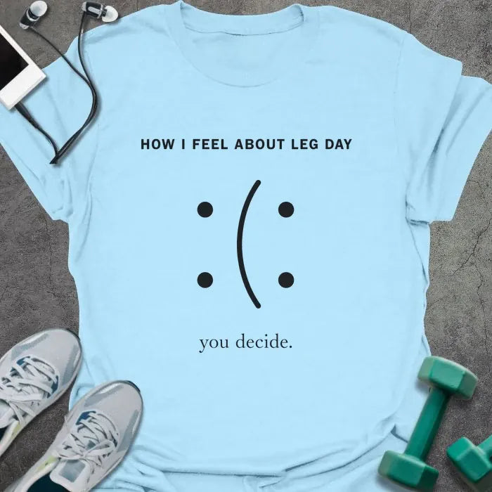 T-Shirt Light Blue / S Legday Face T-Shirt