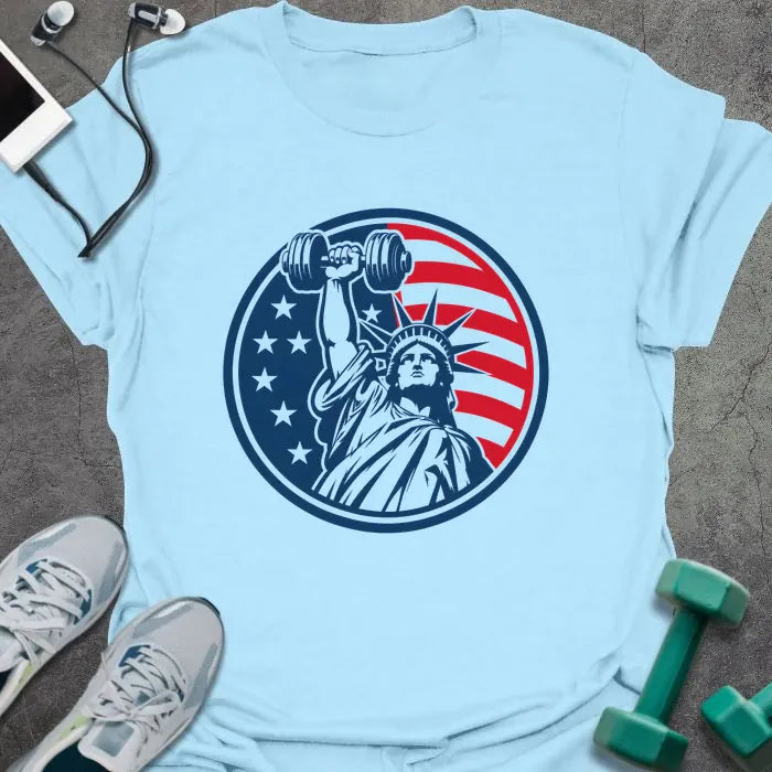 T-Shirt Light Blue / S Liberty Badge T-Shirt