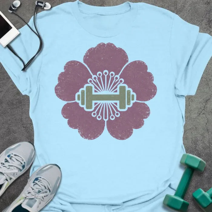 T-Shirt Light Blue / S Lotus Dumbbell T-Shirt