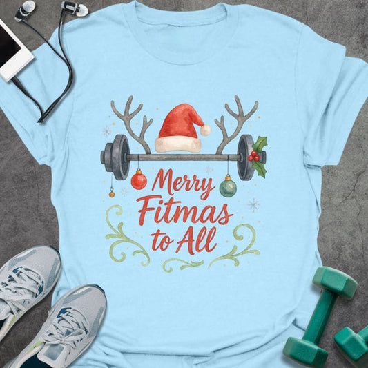 T-Shirt Light Blue / S Merry Fitmas All T-Shirt
