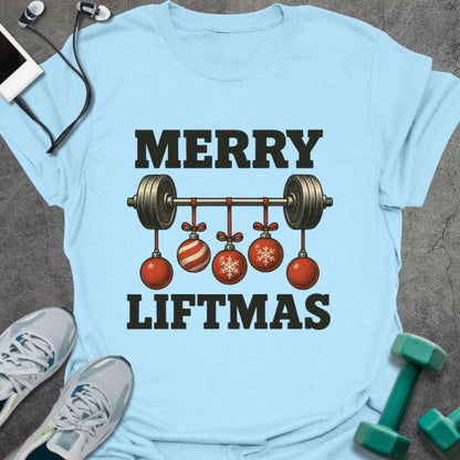 T-Shirt Light Blue / S Merry Liftmas T-Shirt