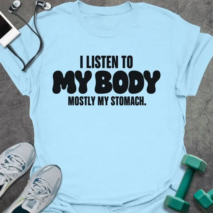T-Shirt Light Blue / S Mostly Stomach T-Shirt