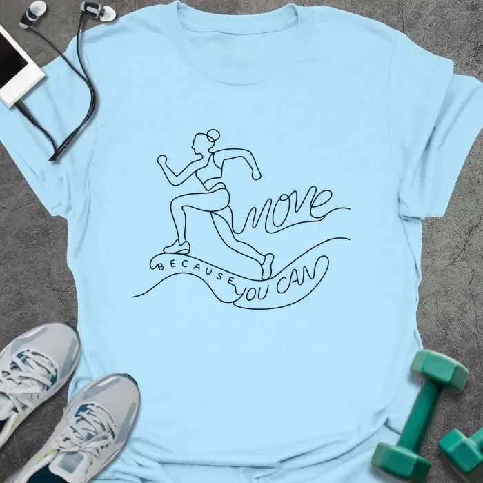T-Shirt Light Blue / S Move Runner