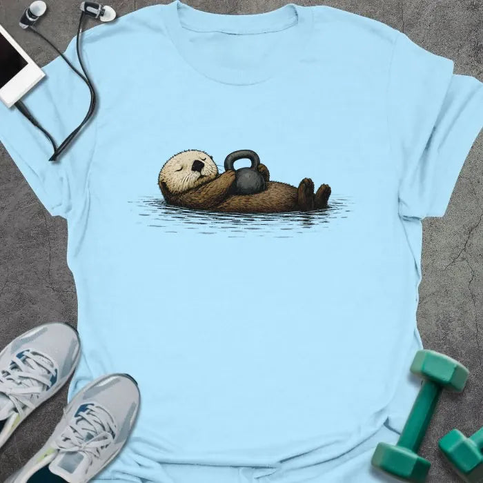 T-Shirt Light Blue / S Otter Kettlebell T-Shirt