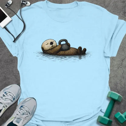 T-Shirt Light Blue / S Otter Kettlebell T-Shirt