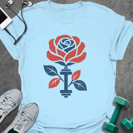 T-Shirt Light Blue / S Patriot Rose T-Shirt
