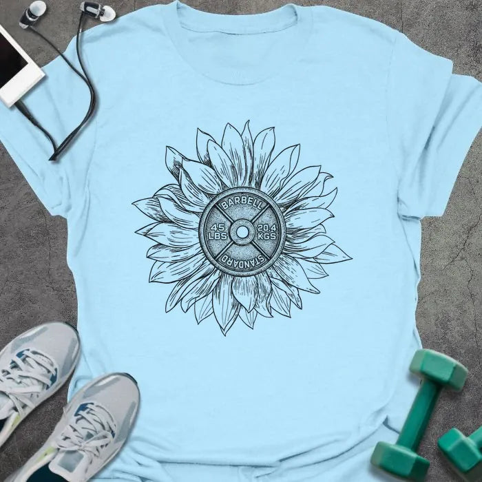 T-Shirt Light Blue / S Plate Sunflower T-Shirt