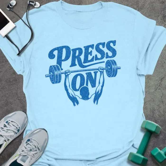 T-Shirt Light Blue / S Press On T-Shirt