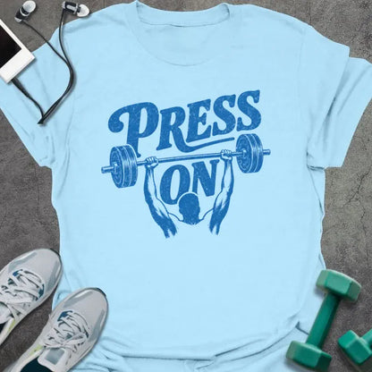 T-Shirt Light Blue / S Press On T-Shirt