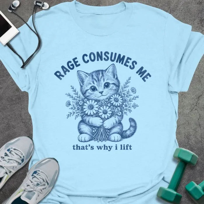 T-Shirt Light Blue / S Rage Lifts T-Shirt