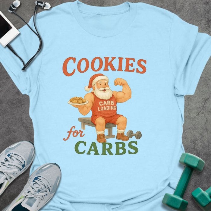 T-Shirt Light Blue / S Santa Cookies T-Shirt