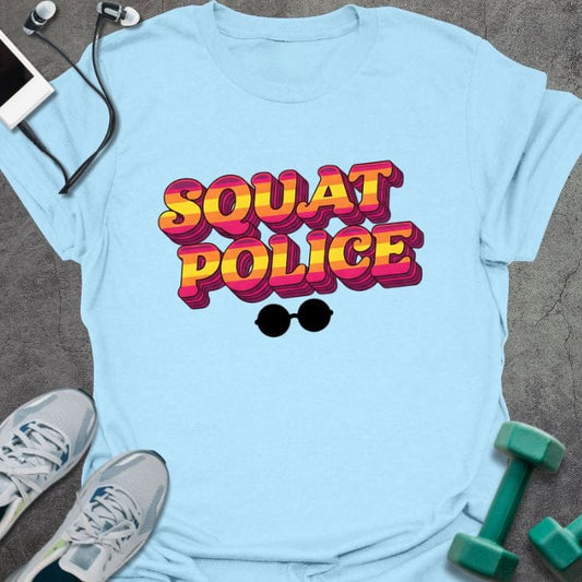 T-Shirt Light Blue / S Squat Police T-Shirt