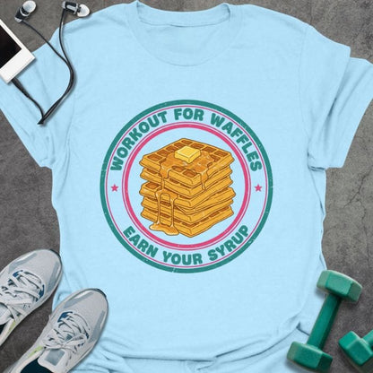 T-Shirt Light Blue / S Workout Waffles T-Shirt