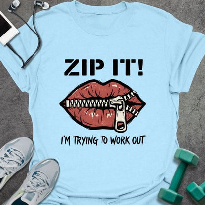 T-Shirt Light Blue / S Zip It T-Shirt