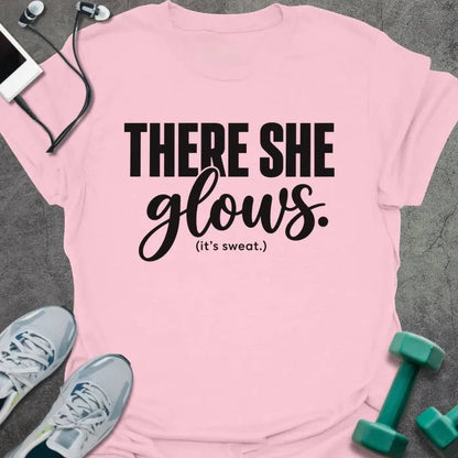T-Shirt Light Pink / M She Glows T-Shirt