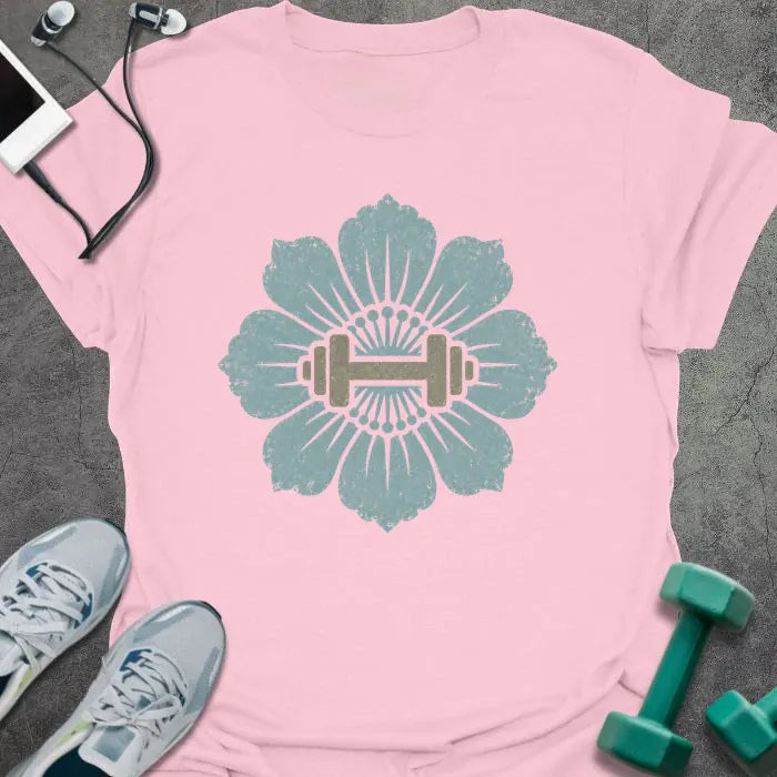 T-Shirt Light Pink / S Dahlia Dumbbell T-Shirt