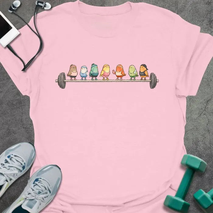 T-Shirt Light Pink / S Gym Birds T-Shirt