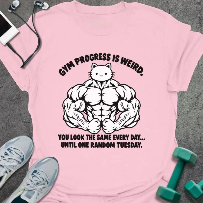 T-Shirt Light Pink / S Kitty Swole T-Shirt