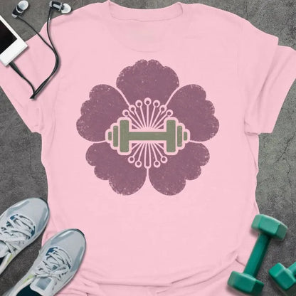 T-Shirt Light Pink / S Lotus Dumbbell T-Shirt
