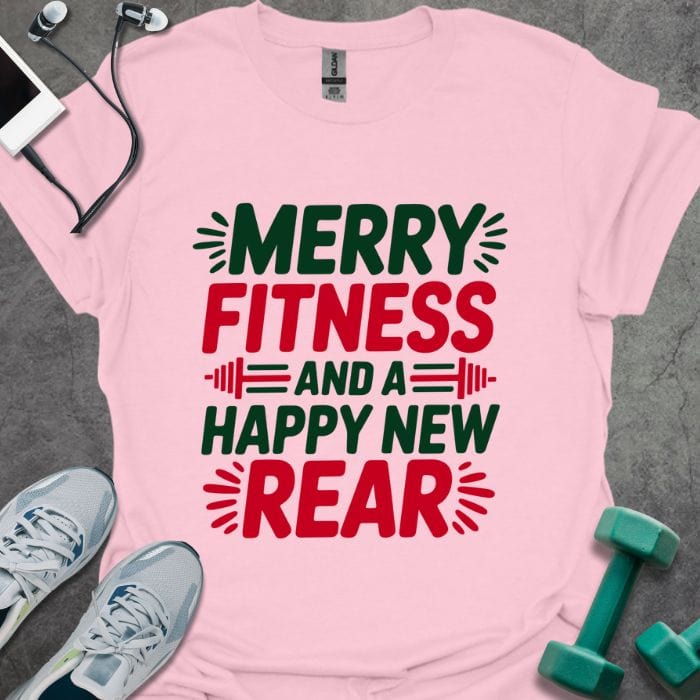T-Shirt Light Pink / S Merry Fitmas T-Shirt